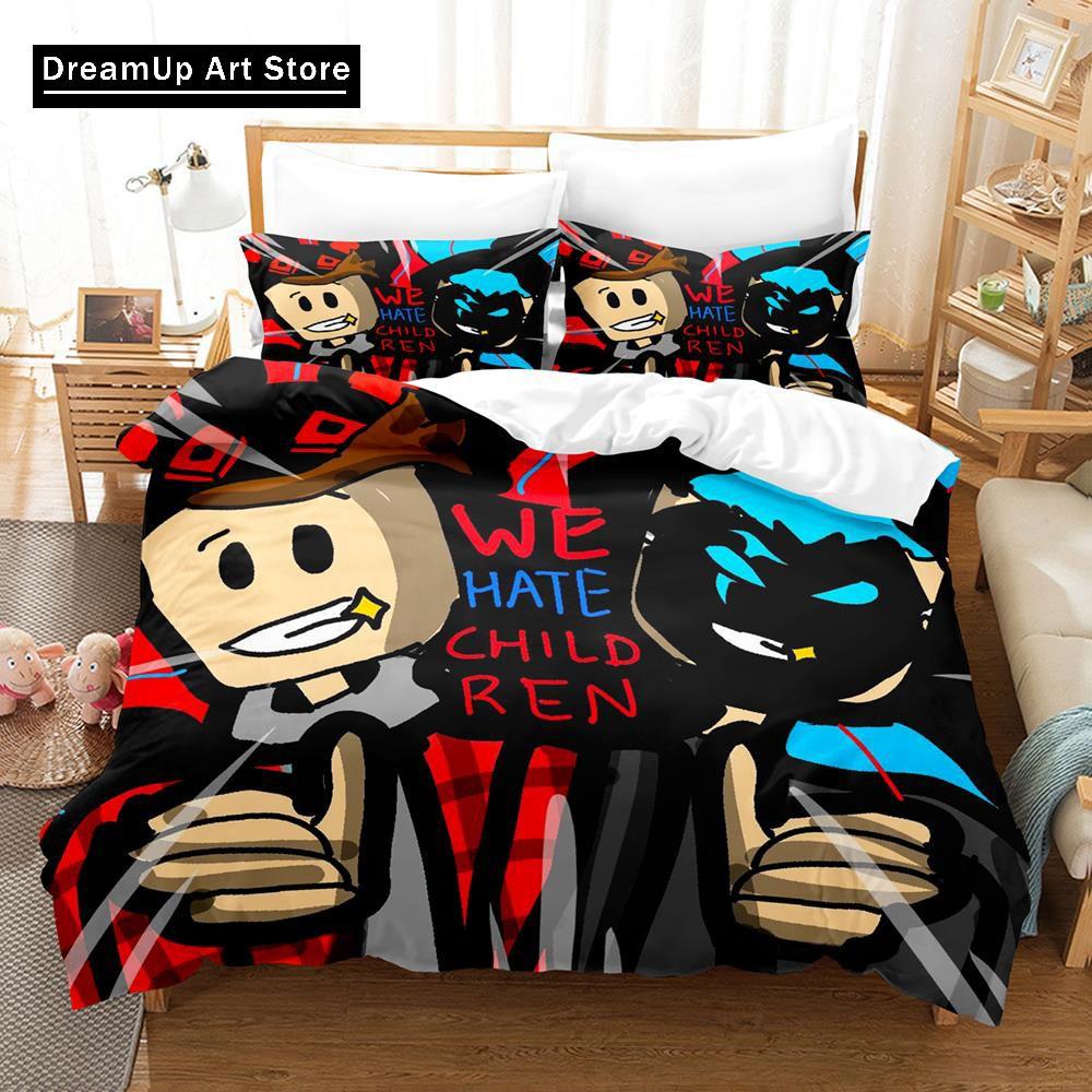 3D-принт модный комплект постельного белья Tanqr Merch для мальчиков и девочек, двуспальная кровать, полноразмерный пододеяльник, наволочка, кровать для взрослых, спальня
