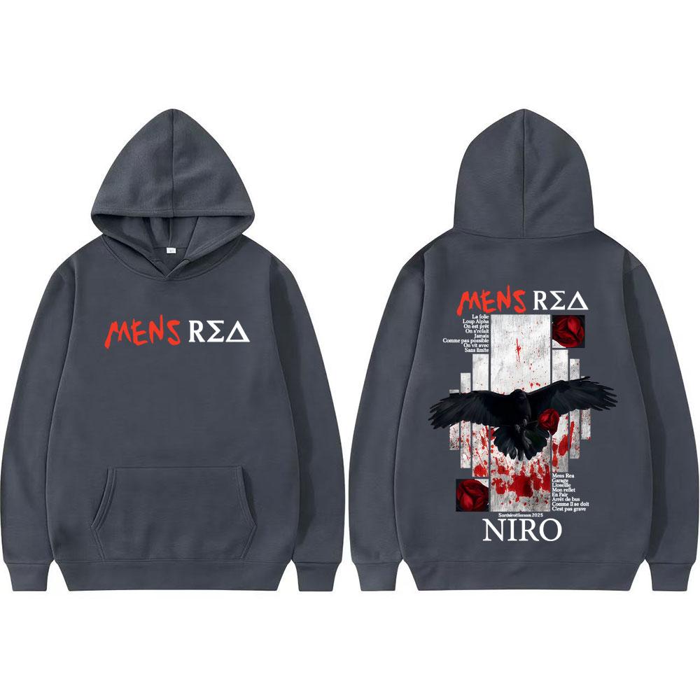 Rapper Niro MENS REA Album Graphic Hoodies Men Women Fashion Hip Hop Oversized Pullovers High Quality Casual Comfort Sweatshirts