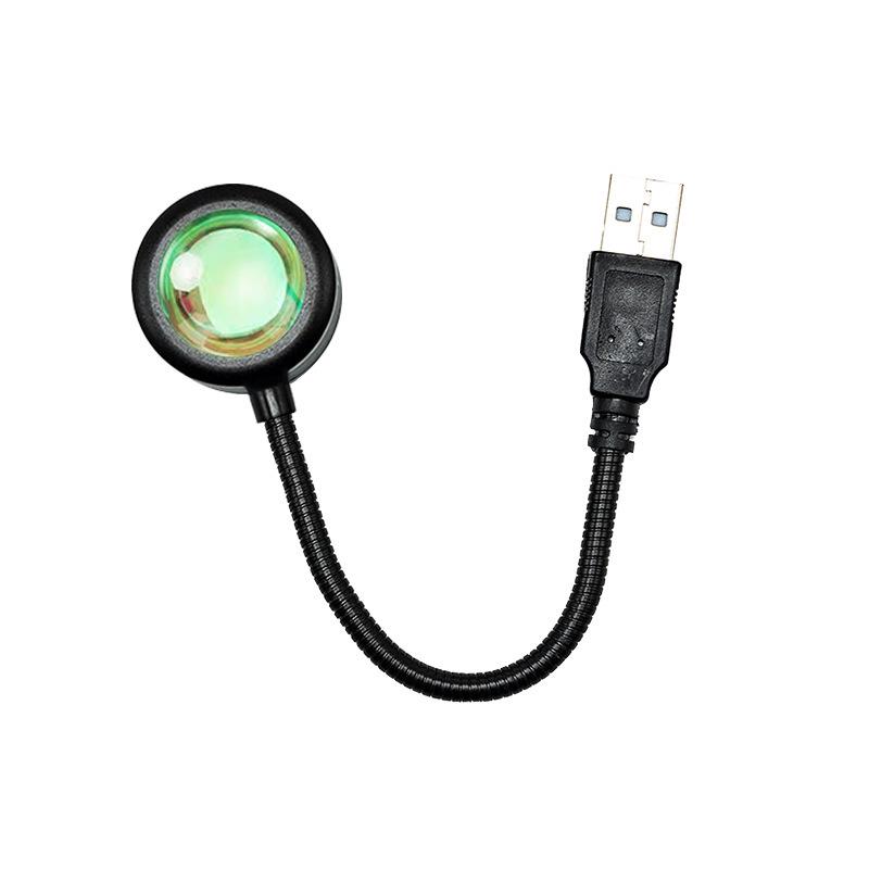 Напольный светодиодный USB-светильник на закате - Красочный ночник для создания атмосферы в спальне и проектор для фото