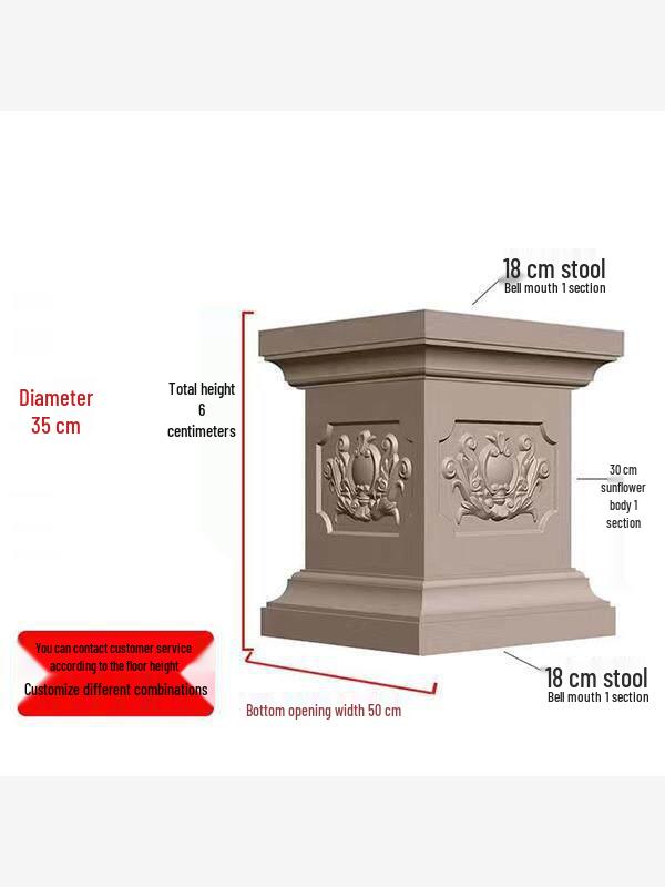 Квадратная форма для римской колонны для бетонных ограждений и балконов