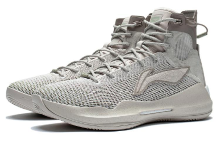 Li Ning YuShuai 13 Boom Sand Hawk Slip Resistant, Abrasion Resistant, Lightweight High top Basketball Shoes Men's Gray ABAP065-21