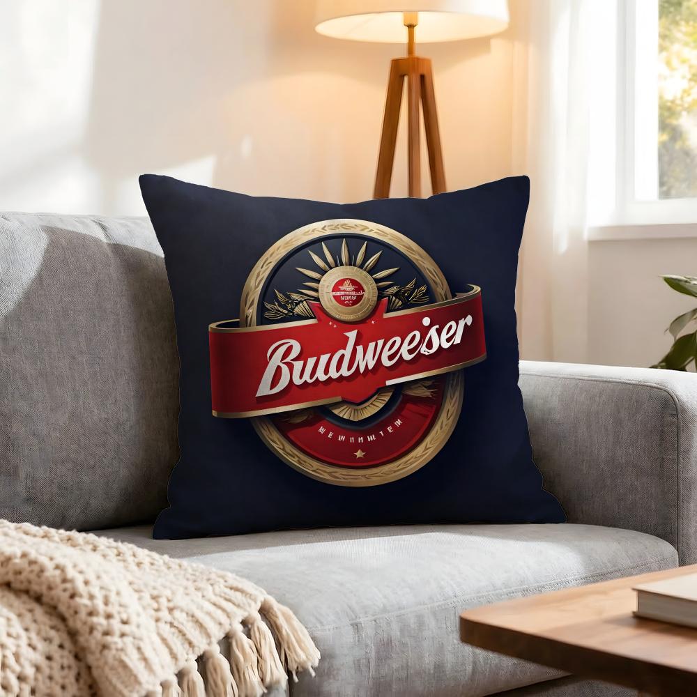 Brand Budweiser Cushion Cover Pcs Decorative Covers Soft Cushion Case for Sofa Couch Decor x x Pillowcases