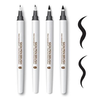 4 шт. кисть для ручек, мягкая кисть, маркеры, водостойкие японские ручки для каллиграфии, набор ручек для надписей, рисования