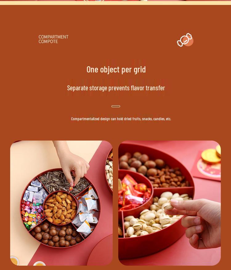 Дом Гостиная Коробка для демонстрации фруктов и закусок - Праздничная фруктовая тарелка и конфетница