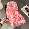 Lurex Glitter Abstract Painting Fringe Viscose Shawl Scarf Lady High Quality Wrap Pashmina Stole Bufandas Muslim Hijab 180*90Cm