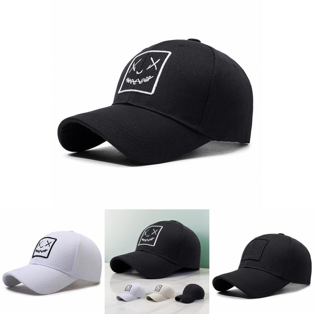 Бейсболка с вышитым выражением лица для защиты от солнца и модного стиля для мужчин и женщин