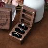 Black Walnut Wedding Ring Jewelry Box High-end Small Exquisite Storage Box Necklace Stud Box Exchange Gift Three Slots