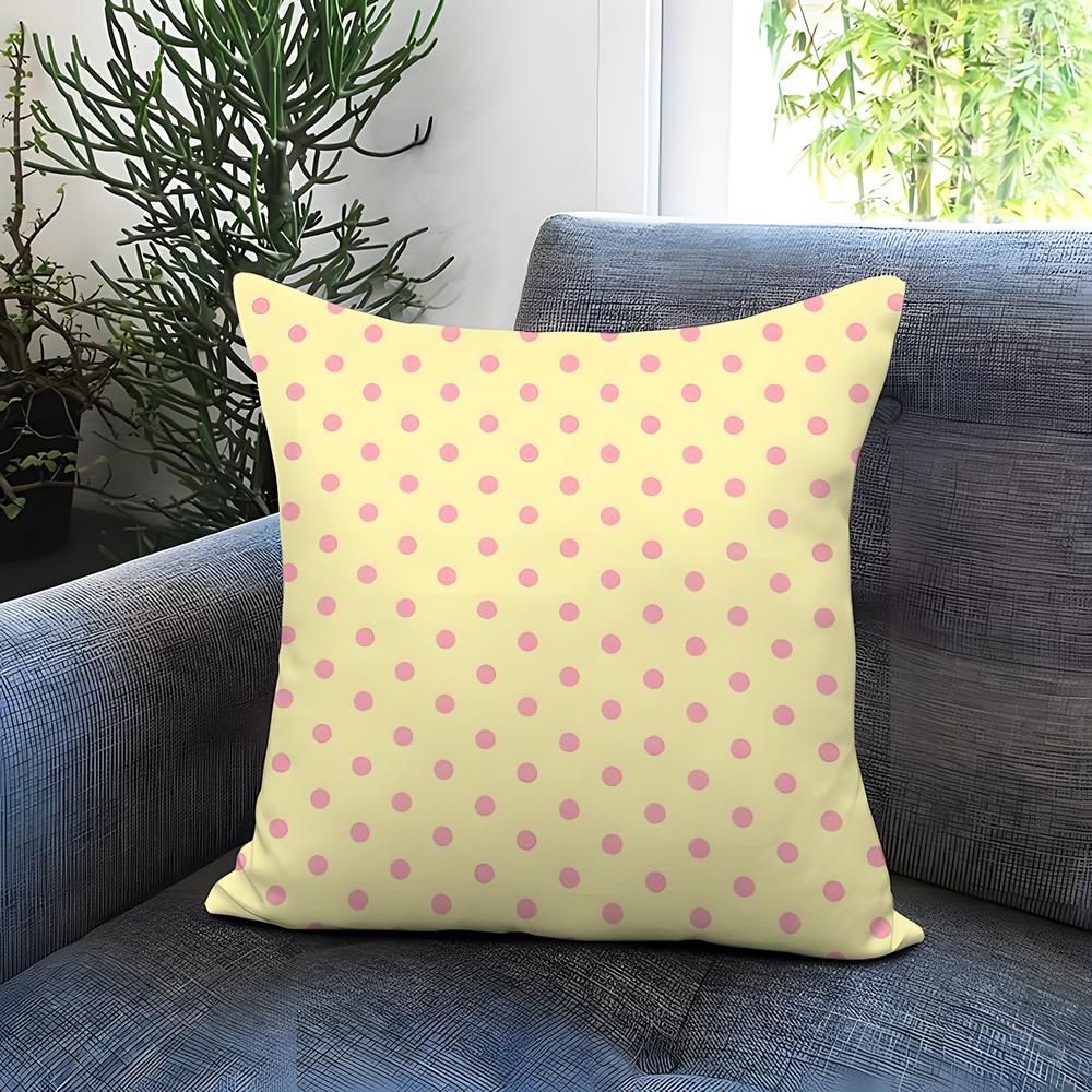 Dot pattern Cushion Cover Comfortable Reversible Pillow Cover Ideal for Car Sofa Bedroom Beyond