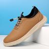 Autumn New Leather Casual Business Shoes Men's Leather  Daily Commute Loafers Shoes Comfortable Anti-Slip Outdoor Sneakers Shoes