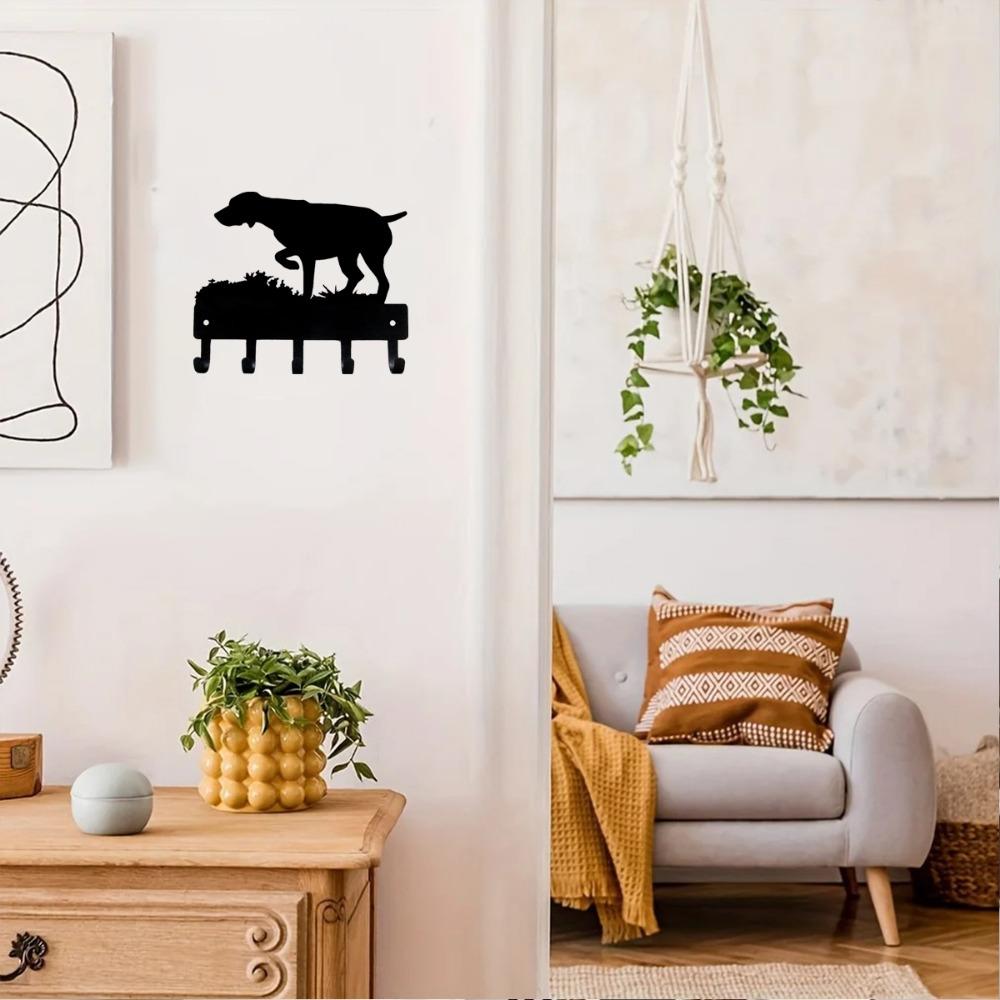 1 шт. Немецкая короткошерстная собака-пойнтер - 6-дюймовые крючки для ключей и держатель для брелока, металлическое настенное искусство для стильной организации