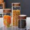 Герметичная стеклянная банка для хранения ZISIZ из акации