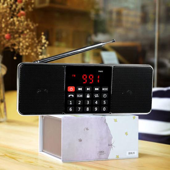 Цифровое радио Retekess TR602 Портативный светодиодный дисплей Стереодинамик громкой связи FM/AM Bluetooth-совместимое радио для пожилых людей