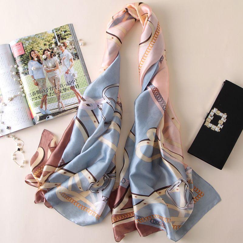 Новые шелковые шали, женские роскошные брендовые дизайнерские платки, женский шарф, палантины, хиджаб, женский платок, сумка, шарфы, Echarpe, обертывания