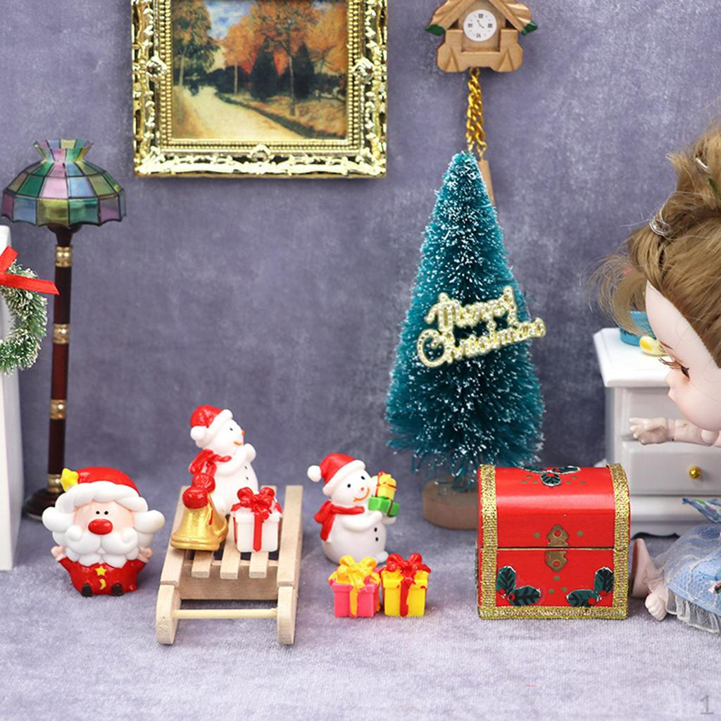 1/12 Домик для кукол Рождественские поделки Классический DIY Креативное миниатюрное украшение для фей