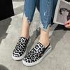 Модные женские туфли Zapatillas De Deporte, новые модные туфли с круглым носком, леопардовый узор, плоские вулканизированные туфли на плоской подошве для женщин