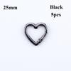 5pcs 22mm/25mm Carabiner Heart Bag Belt Buckle High Quality Push Trigger  Purses Handbags Buckles