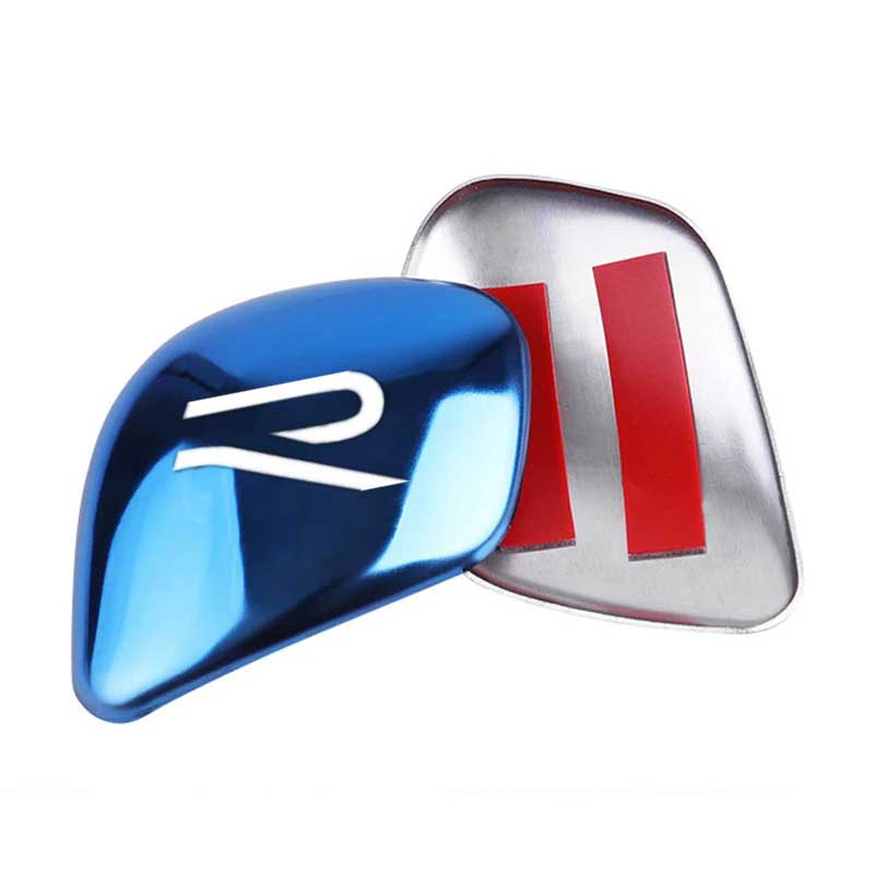 1 Pair Car Gear Shift Knob Head Emblem Sticker for Volkswagen VW Rline GTI Polo CC Golf Bora Tiguan Passat Scirocco Accessories ol.056