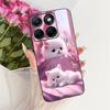 Для Motorola Edge 70 Fusion Милый Цветок Бабочка Кошка Расписной Чехол Для Motorola Edge70 Fusion 5G Черный Силиконовый Мягкий Чехлы Для Телефона