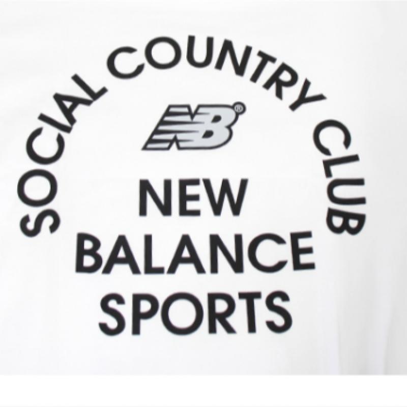 New Balance Футболка с коротким рукавом Nb SportS Club Graphic для мужчин и женщин, белая Nbnedb2423 