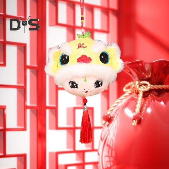 Подвеска в виде плюшевой змеи, мультяшная змея, брелок для ключей, талисман со знаком зодиака, кукла для китайского Нового года