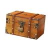 Pirate Treasure Chest Wood Home Decoration Prop Antique Design Gift