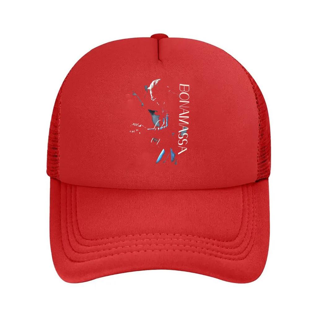 Bonamassa Guitarist Tribute Fashion Mesh Baseball Cap Breathable Casual  Hats Outdoor For Unisexs And Womens