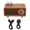 Ретро Bluetooth-динамик, стереокарта памяти, U-диск, AUX, винтажный радиодинамик со светодиодной подсветкой для ПК