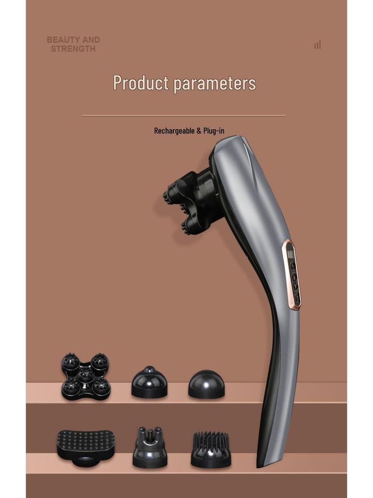 Беспроводной ручной электрический массажер «Дельфин»: Вибромассажер для шеи и шейного отдела позвоночника