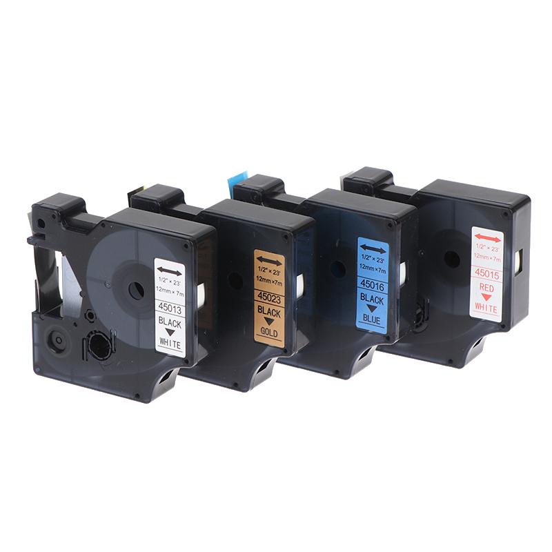 Многоцветные ленты для принтера этикеток Самоклеящиеся этикетки Водонепроницаемые и устойчивые к царапинам D1 6/9/12/19/24 мм