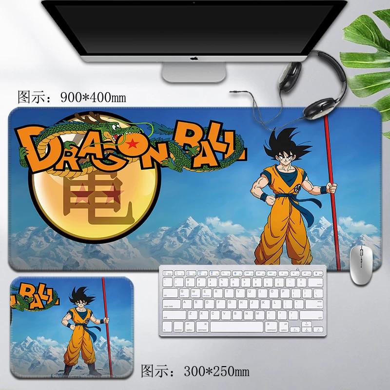 Кожаный коврик для мыши Dragon Ball Водонепроницаемый с принтом Сон Гоку Мужские компьютерные периферийные аксессуары Большой размер Игровой коврик для клавиатуры Офисный коврик для стола
