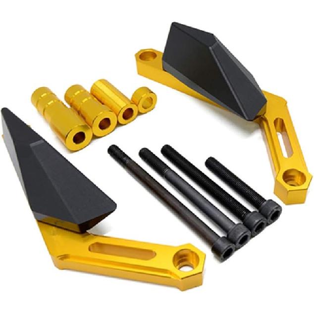 Motorcycle CNC Aluminum Engine Crash Guard Case Frame Sliders Protector Falling Protection Compatible with Yamaha MT09 FZ09 XSR900 TRACER (Blue)