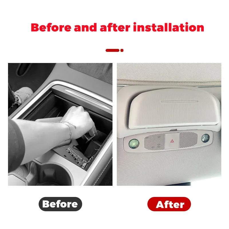 Бокс для очков для автомобиля Tesla Model Y 3 3+ Оригинальный дизайн Солнцезащитные очки Клипса на солнцезащитный козырек Хранение карт Аксессуары для модификации 2025-2025