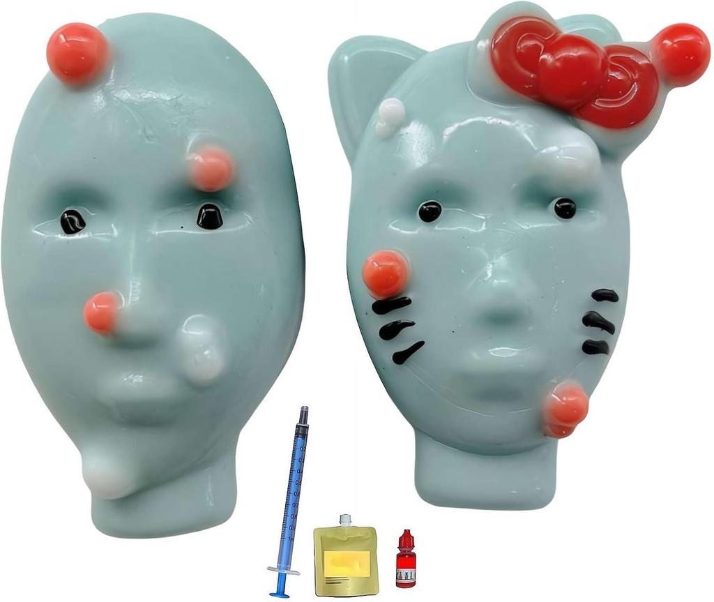 Funny Pimple Popper Toy Weird Pimple Popping Toy with Acne Filler Tools Novelty Stress Relief Pimple Popper