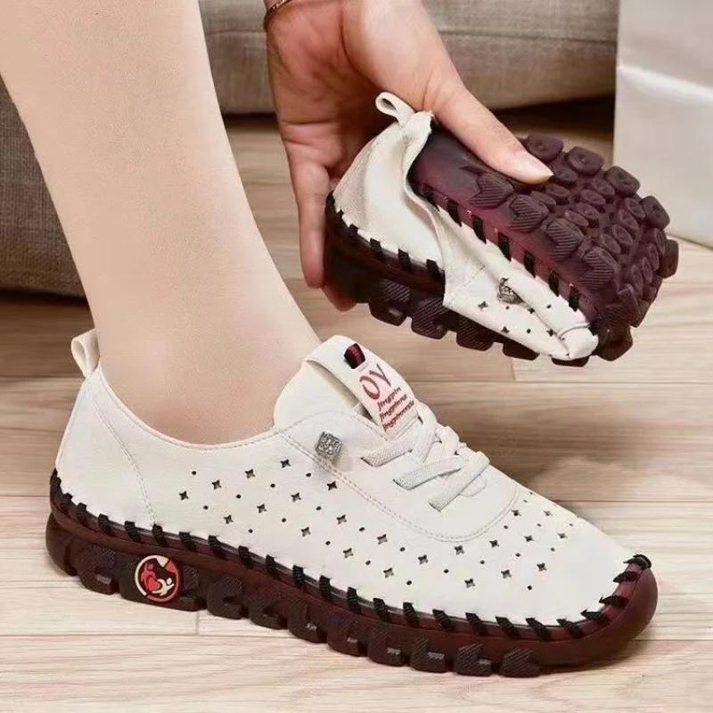 Women Loafers Pu Leather Oxford Soft Sole Flats Casual Ladies Non-Slip Comfortable Mother Shoes Fashion Sneakers Mujer Zapatos