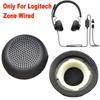 1Pair Protein Leather Headset Earmuff Headphone Accessories for Logitech Zone Wired Noise Cancelling