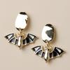 Bat Halloween Pendant Earrings With Electroplated Finish For Party Accessories
