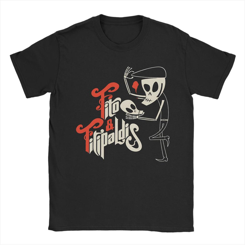 Unisex TShirt Fitos Fitipaldis Band Vintage Pure Cotton Tees Short Sleeve T Shirts Crewneck Clothes Plus Size