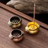 1Pcs Incense Stick Holder Dragon Turtle Incense Burner Alloy Snail Statue Sculpture Mini Ornaments Brass Bronze Lotus Tabletop Decor