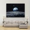 1 piece of cosmic polyester photography background cloth - Earth, Moon, planets and stars themes, suitable for room deco