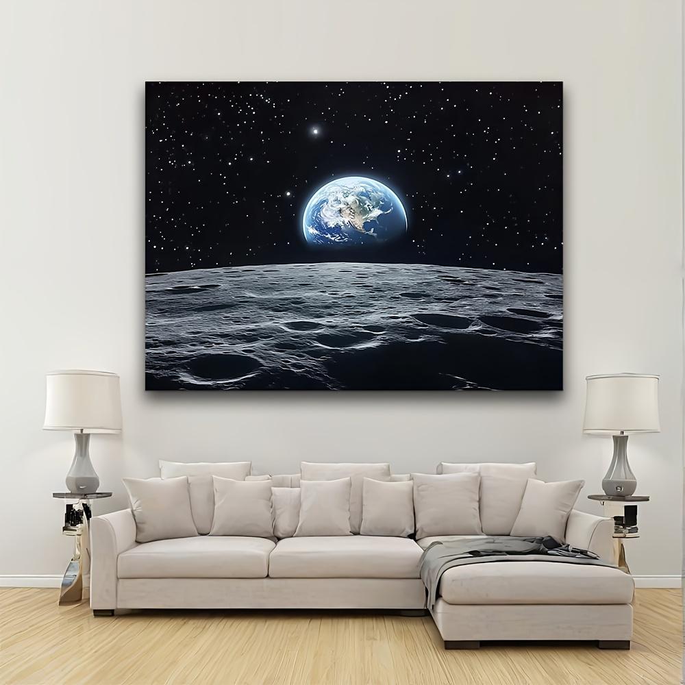 1 piece of cosmic polyester photography background cloth - Earth, Moon, planets and stars themes, suitable for room deco