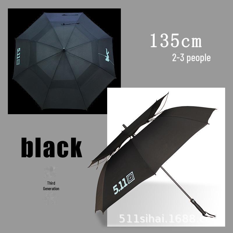 511 Двойной зонт от солнца с длинной ручкой и логотипом - Защита от ультрафиолета