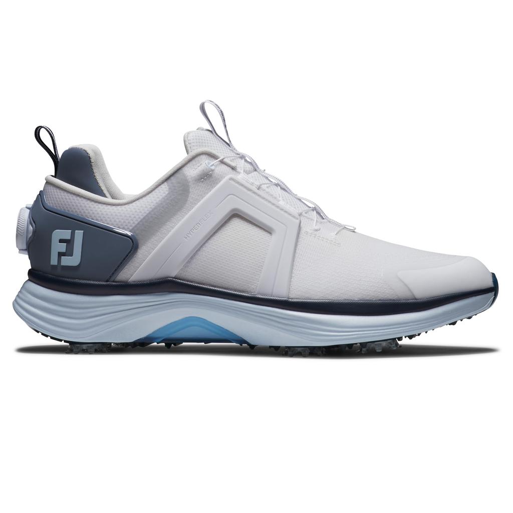 Мужские туфли для гольфа FootJoy Hyperflex BOA 3E, Бело-синие, 26.5 см,