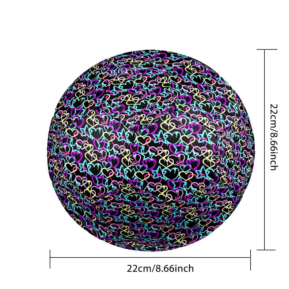 1pc Neon Hearts Stars Size 5 Soccer Ball Professional Match Training Football Indoor &Outdoor Sports Ball Lightweight Durable m6539
