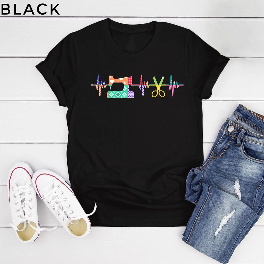 Quilter Sewing Heartbeat T-shirt, Funny Gift For Quilting Lover, Sewing Lovers
