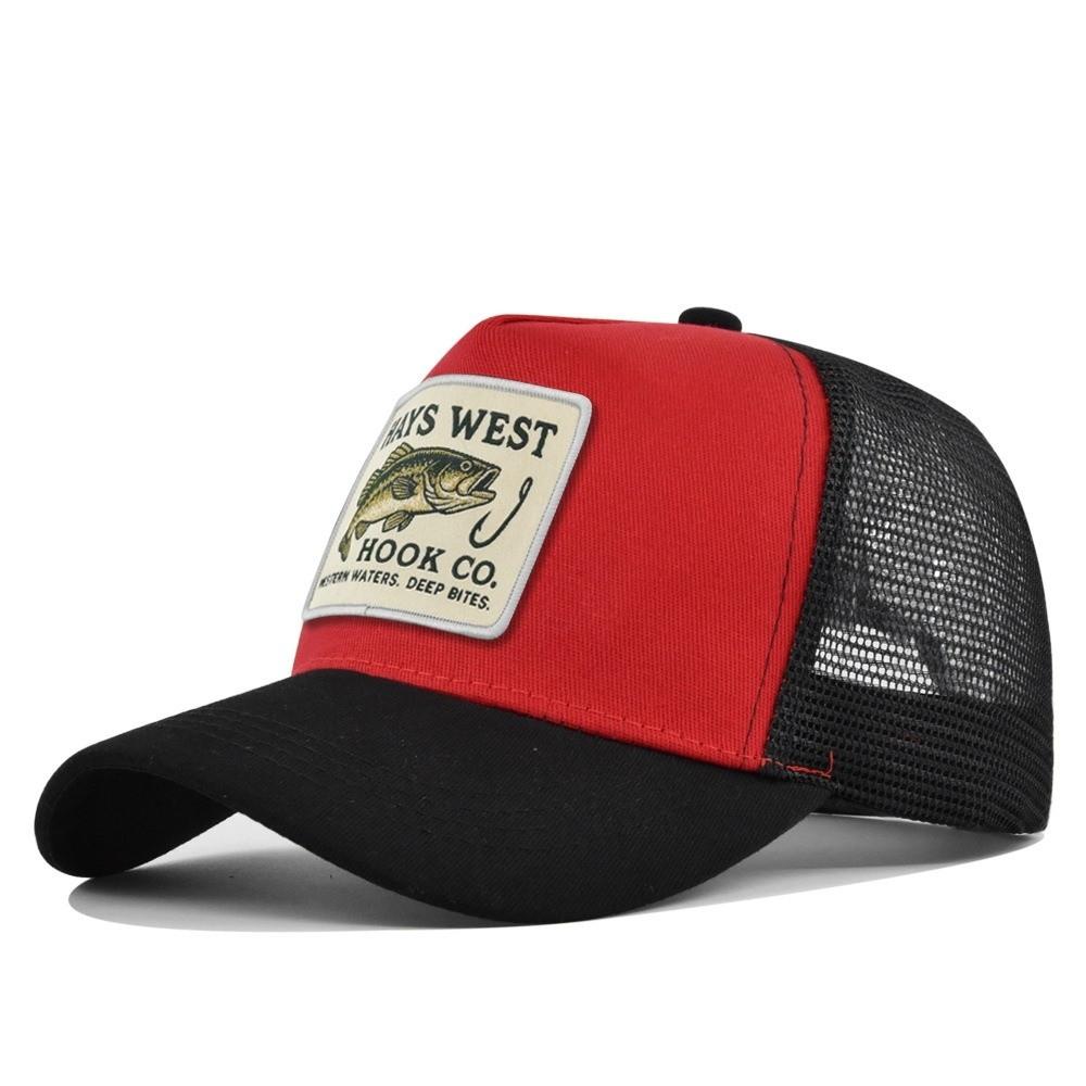 Camouflage Fishing Embroidery Baseball Cap High Quality Mesh Hat New Sunshade Hat for Men Women