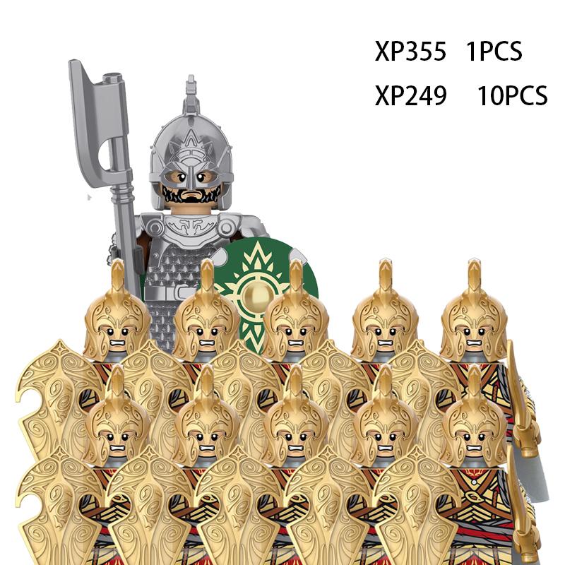 Medieval Elf Rohan Soldiers Guard Army Lotr Action Figures Mini Bricks Doll Assemble Building Blocks DIY Toys for Kid Gifts