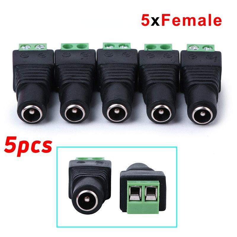 12 В штекер-мама разъем питания постоянного тока, разъем адаптера для камеры видеонаблюдения, светодиодная лента