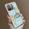 Travel Map Artistic Pattern Shockproof Phone Case for Xiaomi Poco X7 X6 X5 X3 Pro F7 Ultra M8 Redmi 15C 15 14C 13C 12C 10C 13 12