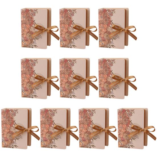 10 шт., коробка для конфет, портативная шоколадная, элегантная, нежная, дизайнерская, подарочная упаковка для сахара