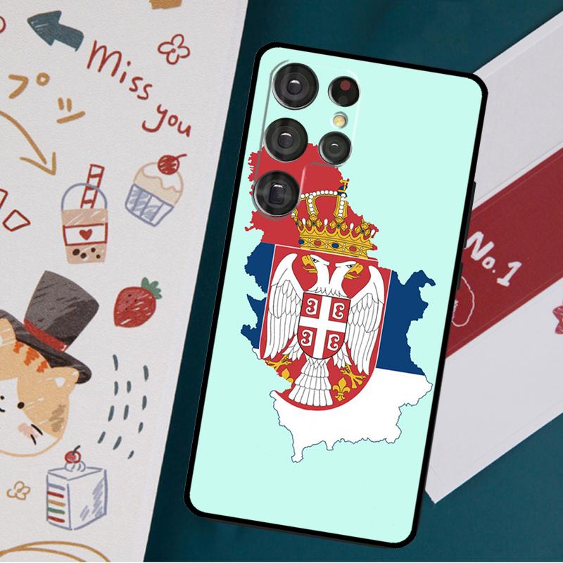 Крутой чехол с флагом Сербии для Samsung Galaxy S23 S20 FE S21 FE S22 Ultra Note 20 S8 S9 S10 Note 10 Plus задняя крышка